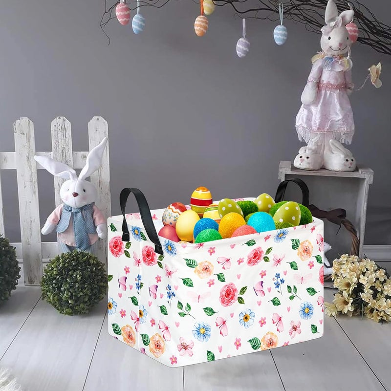 FUULOXE Storage Bin for Shelves Rectangle Closet Baskets Foldable Box with Handles Storage Bins, Storage Boxes for Home Office Car Dormroom - Image 4